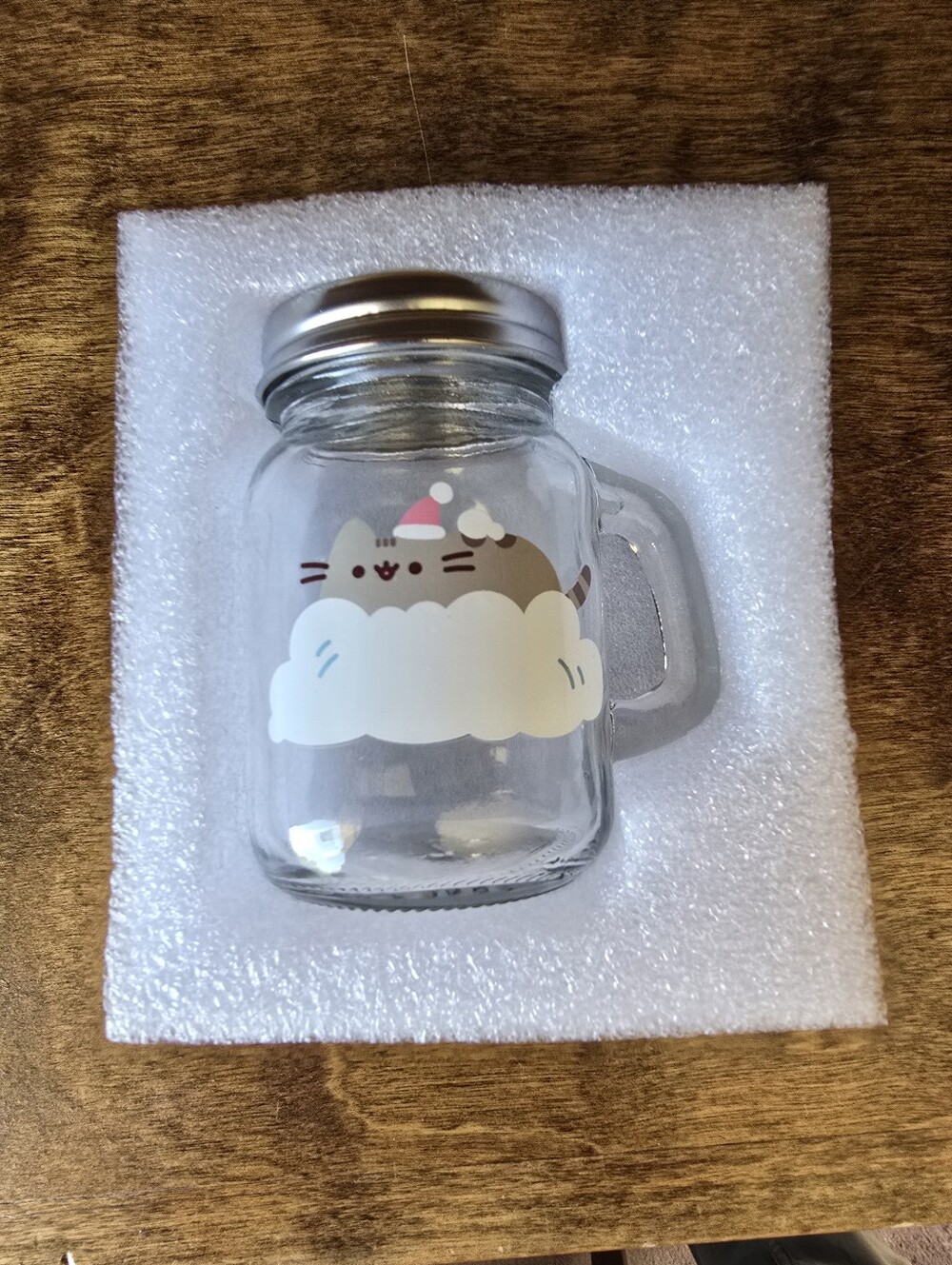 Pusheen Box Exclusive Christmas Cat Glass Salt Shaker NIB